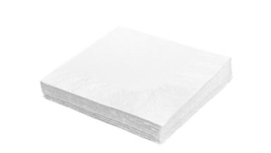 Cocktail-Serviette - 24 x 24 cm - 1/4 Falz  - 2 - lagig  -  Weiß (250 Stk.)