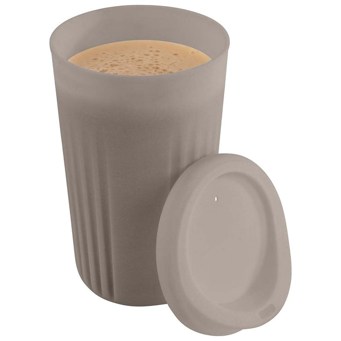 TO-GO Mehrwegbecher - (Ø 8,5 x 13,5) - 0,4 l - (PP) - Braun