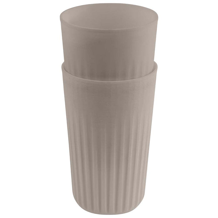 TO-GO Mehrwegbecher - (Ø 8,5 x 13,5) - 0,4 l - (PP) - Braun