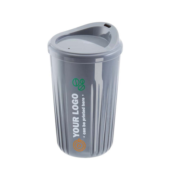 TO-GO Mehrwegbecher - (Ø 8,5 x 13,5) - 0,4 l - (PP) - Grau