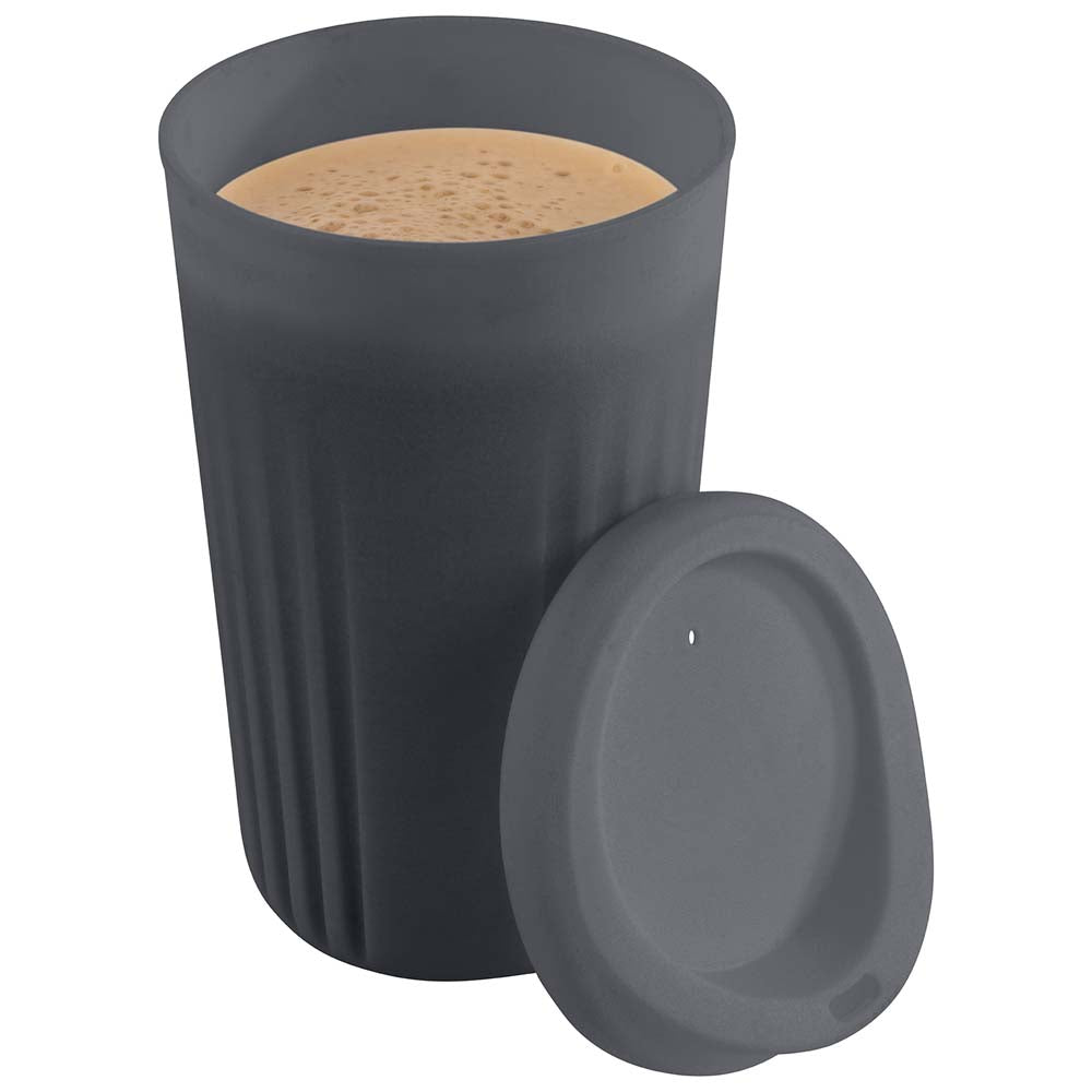 TO-GO Mehrwegbecher - (Ø 8,5 x 13,5) - 0,4 l - (PP) - Grau