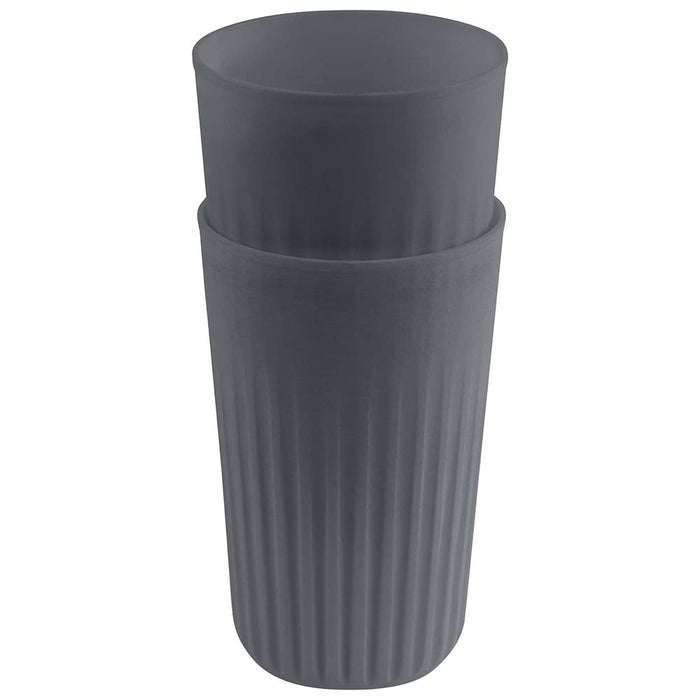 TO-GO Mehrwegbecher - (Ø 8,5 x 13,5) - 0,4 l - (PP) - Grau