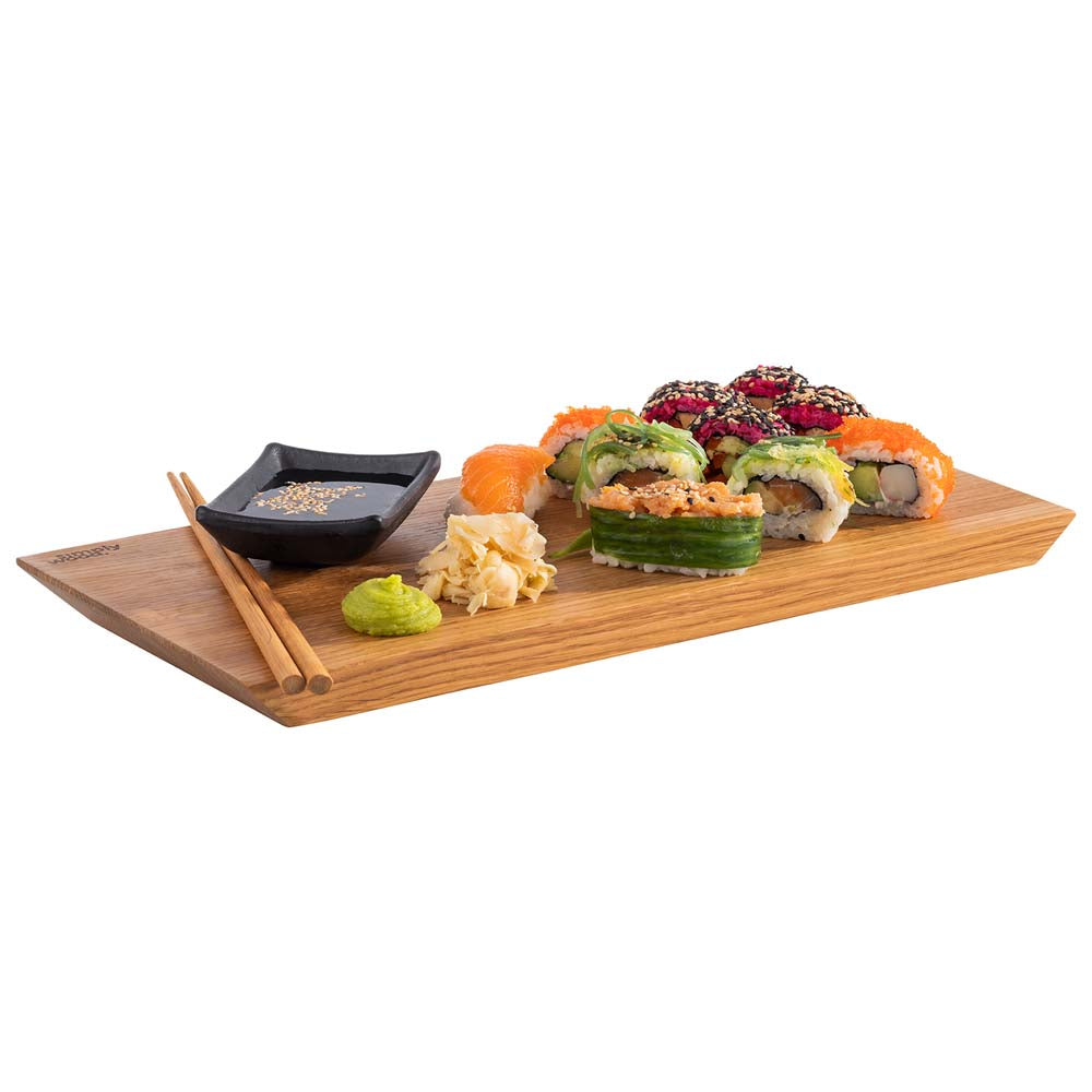 SIMPLY WOOD Sushiboard Tablett - 35 x 17 x 2 cm - Eichenholz