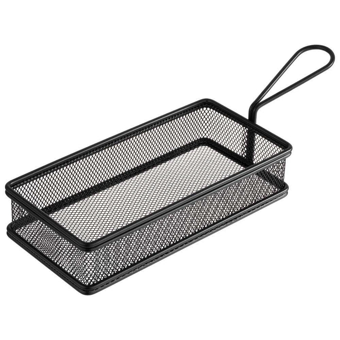 SNACK-HOLDER - Servier-Frittierkorb flach 21,5 x 10,5 x 4,5 cm - Schwarz