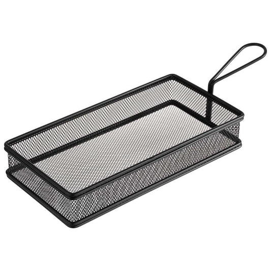 SNACK-HOLDER - Servier-Frittierkorb flach 26 x 13 x 5 cm - Schwarz