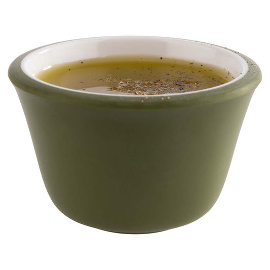 Dipschälchen  - (Ø 6 x 4 cm - 0,04l) - Melamin - Weiß/Grün (6 Stück)