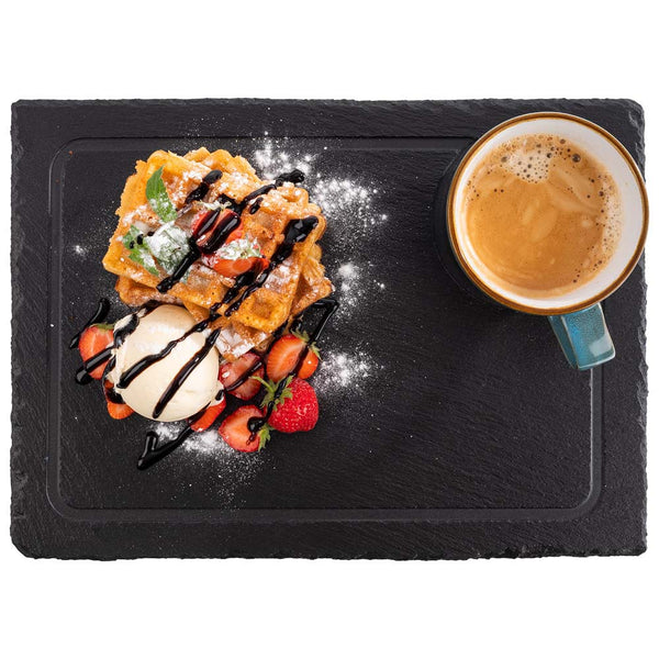 Servierplatte - 33 x 24 x 0,6 cm - Naturschiefer