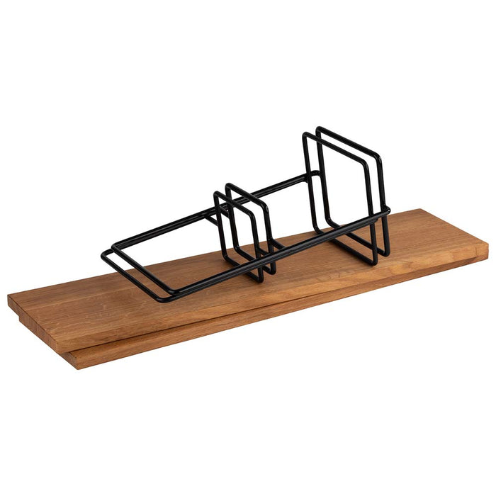 PERFECTO LARGE -  Etagère - 2  stufig - 80 x 23 x 40,5 cm - Metal/Eichenholz