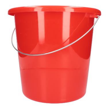 Kunststoffeimer - 28,5 x 27,5 cm - mit Henkel -  10 l -  Rot