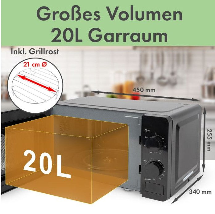 Mikrowelle MWG 792 - 20 Liter - 800 Watt/Schwarz