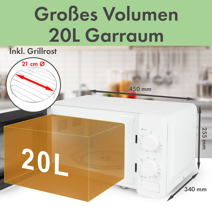 Mikrowelle MWG 792 - 20 Liter - 800 Watt /Weiß