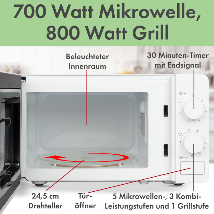 Mikrowelle MWG 792 - 20 Liter - 800 Watt /Weiß