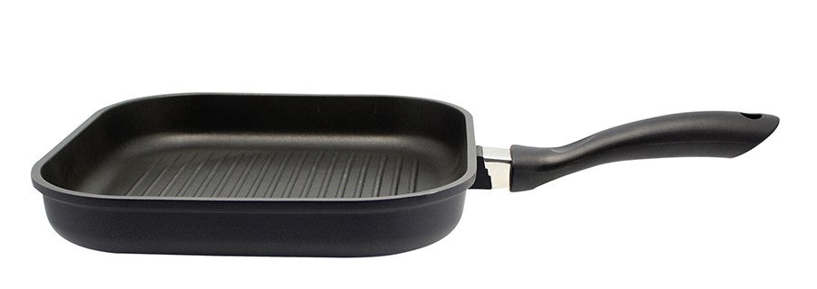 ALUCAST Aluminiumguss-Grillpfanne - 28 x 28 x 4,5 cm