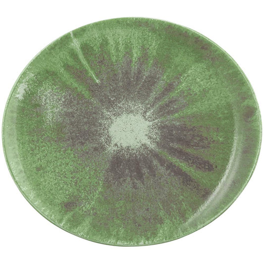 MODERN LIFE BATIK Platzteller - oval - (34 x 30 x 3,4 cm) - Matcha