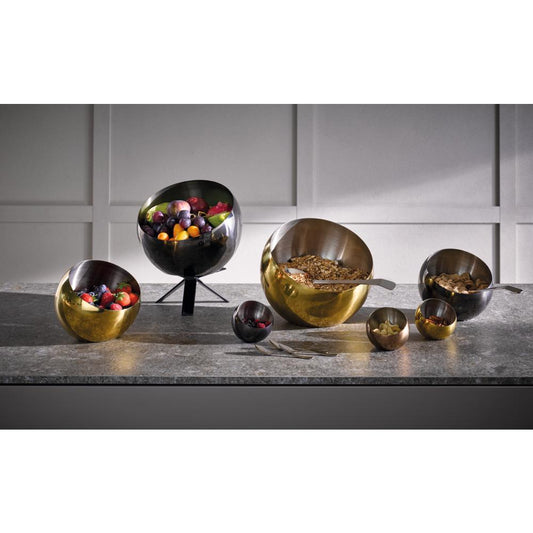 SPHERE Schalen (3-teilig) - 10 cl - (Ø 8 x 7 cm) - Goldfarbe