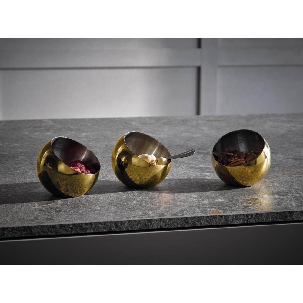 SPHERE Schalen (3-teilig) - 10 cl - (Ø 8 x 7 cm) - Goldfarbe