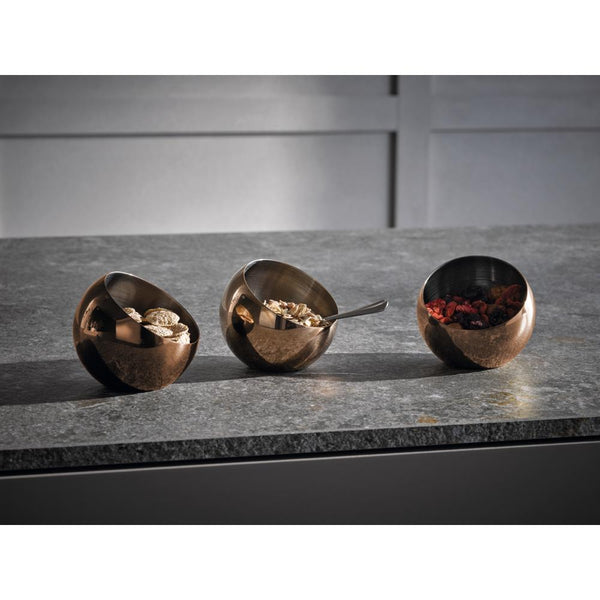 SPHERE Schalen (3-teilig) - 10 cl - (Ø 8 x 7 cm) - Kupferfarbe