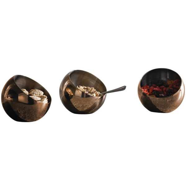 SPHERE Schalen (3-teilig) - 10 cl - (Ø 8 x 7 cm) - Kupferfarbe