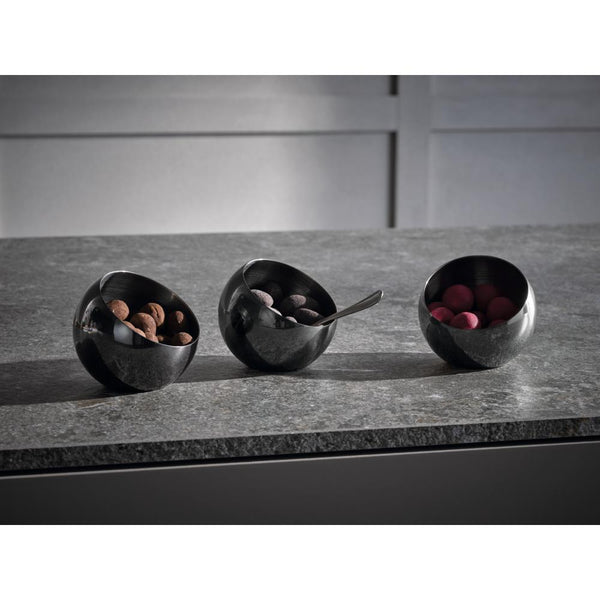 SPHERE Schalen (3-teilig) - 10 cl - (Ø 8 x 7 cm) - Schwarz