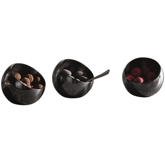 SPHERE Schalen (3-teilig) - 10 cl - (Ø 8 x 7 cm) - Schwarz