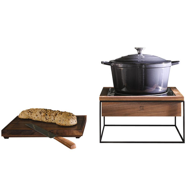 5 STARS Gusseisentopf mit Deckel - 6 l - (Ø 28 x 13 cm) - Anthrazit