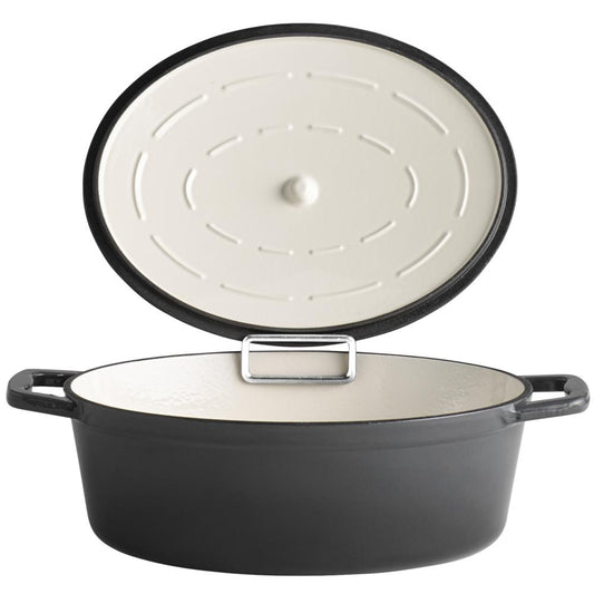 5 STARS Gusseisenbräter mit Deckel - 5 l -  (33 x 25 cm) - Anthrazit