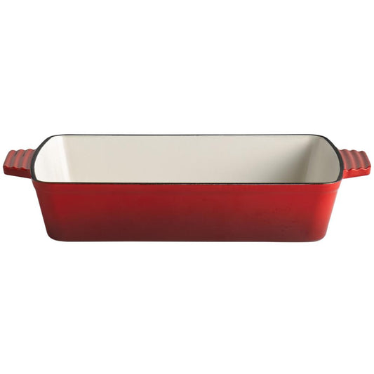 5 STARS Gusseisen-Auflaufform - 3,5 l - (33 x 24 x 6,5 cm) - Rot