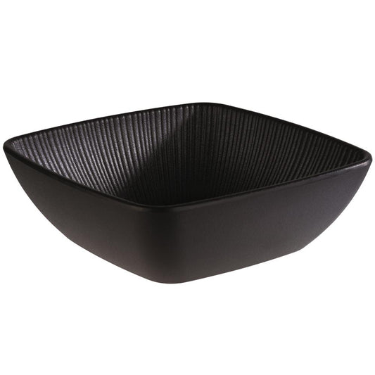 NERO Schale - 0,6 l - (16,5 x 16,5 x 5,5 cm) - Melamin - Schwarz
