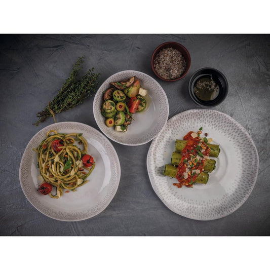 FOOTMARK Schale - 0,6 l - (Ø 18 x 5,5 cm) - Melamin - Weiß