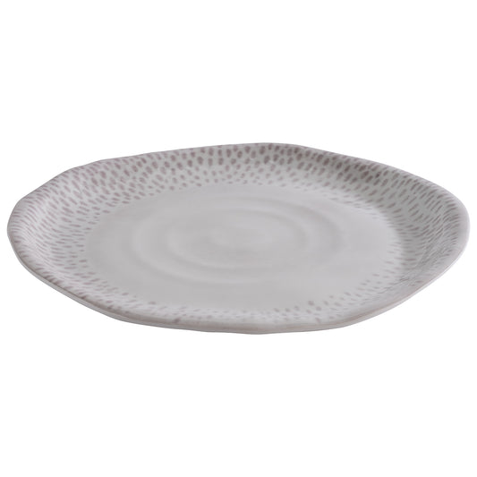 FOOTMARK Teller, flach - (Ø 26,5 x 2,5 cm) - Melamin - Weiß