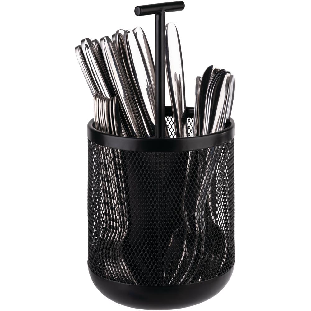 DART Besteckbehälter - (Ø 12 x 25 cm) - Metall - Schwarz