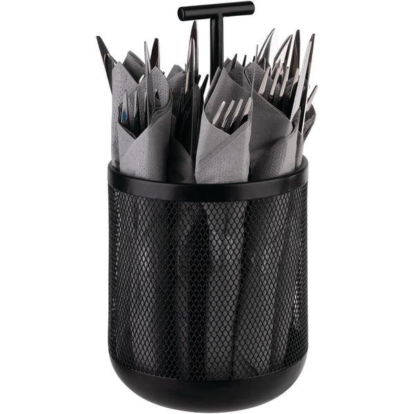 DART Besteckbehälter - (Ø 12 x 25 cm) - Metall - Schwarz