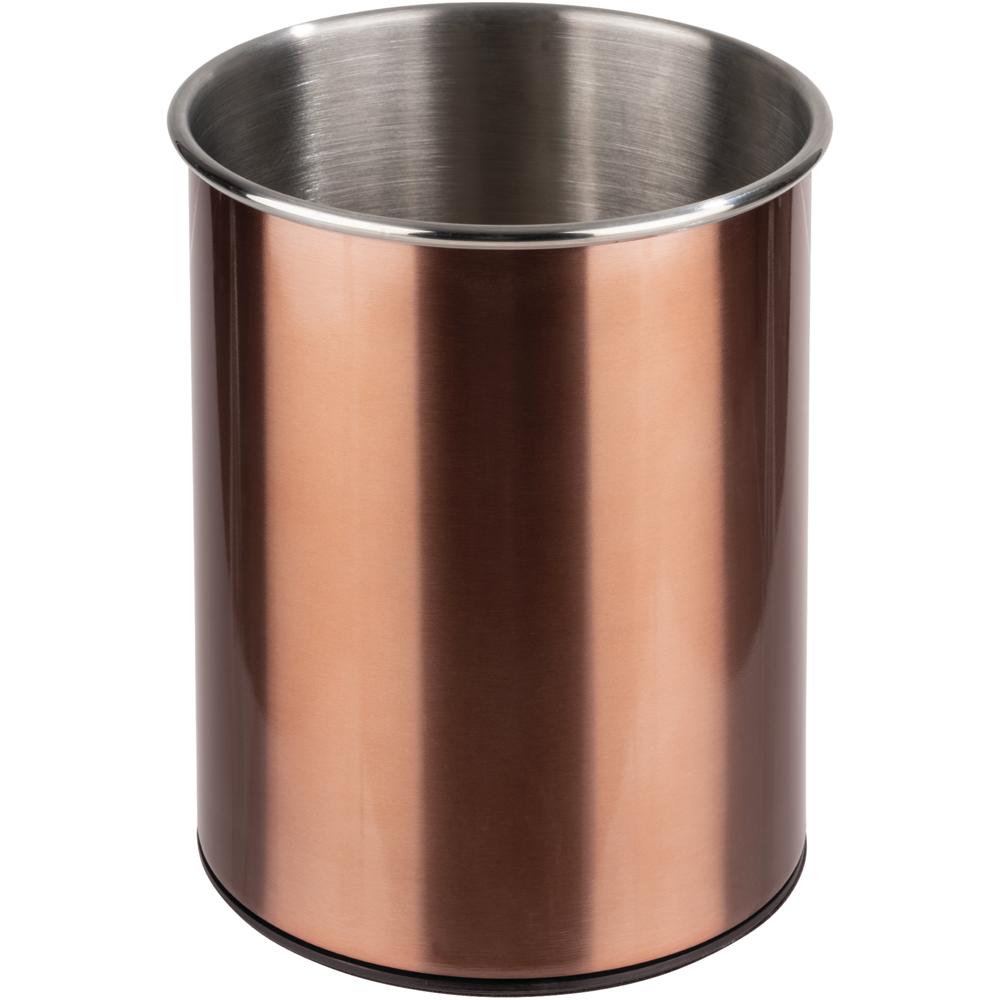 Besteckbehälter - (Ø 13 x 16,5 cm) - Edelstahl - Kupfer