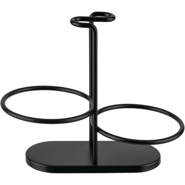 Löffelablage mit 2 Schalen - 23,5 x 12,5 x 19 cm - Schwarz