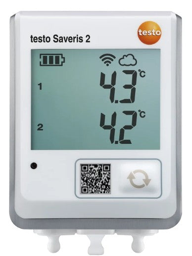 testo "Saveris 2 T1 "Funk-Datenlogger mit Display und 2 Anschlüssen für NTC-Temperaturfühler