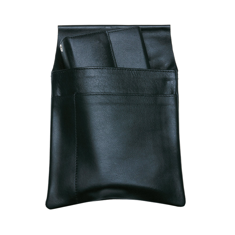 Kassierhalfter aus Leder - Schwarz