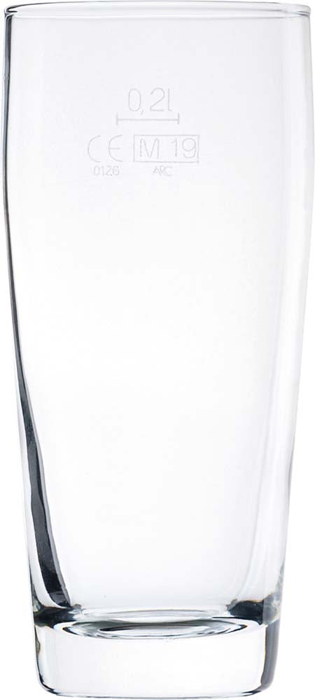 WILLI Trinkglas - 27 cl /-/ 0,2 l (Ø 6,3 x 13,7 cm) - geeicht /-/ 0,2 l