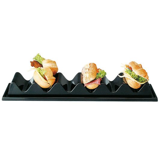 Snackwelle Schwarz - 60 x 19,5 x 8 cm