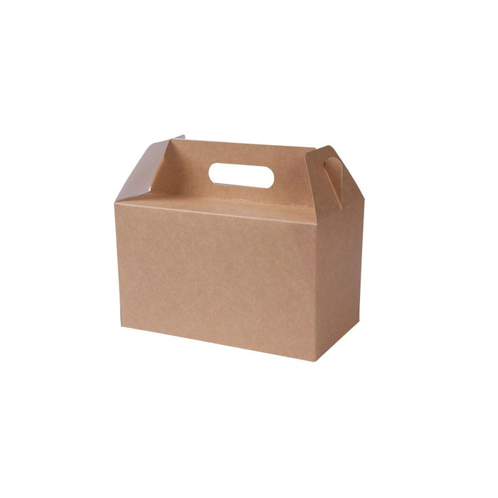 Lunchbox Karton L, 15 x 25 x 15 cm, braun, faltbar (75 Stück)