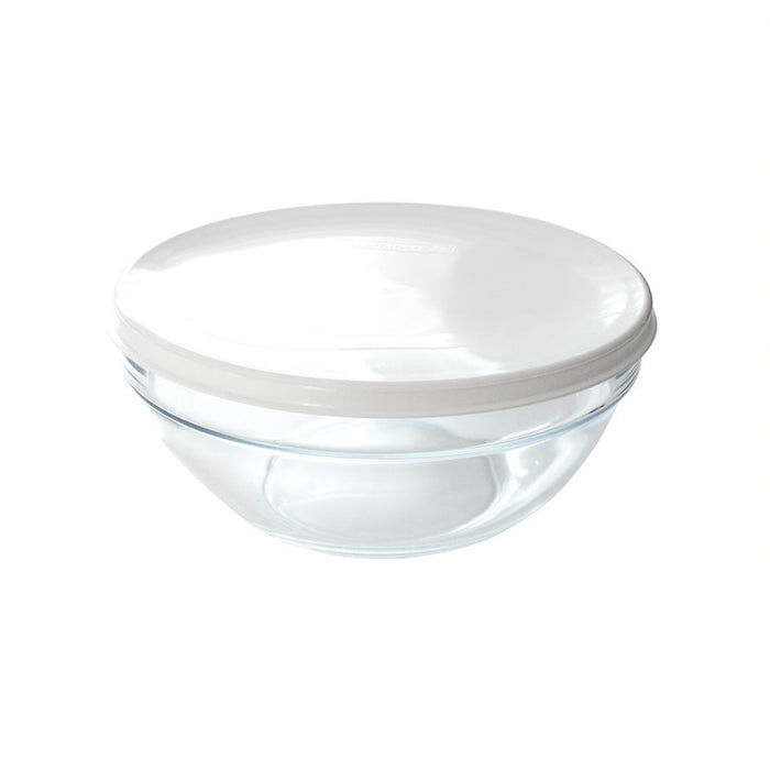 EMPILABLE Glasschüssel mit Deckel - Ø 20 x 9,2 cm (Inhalt 1,8 l)