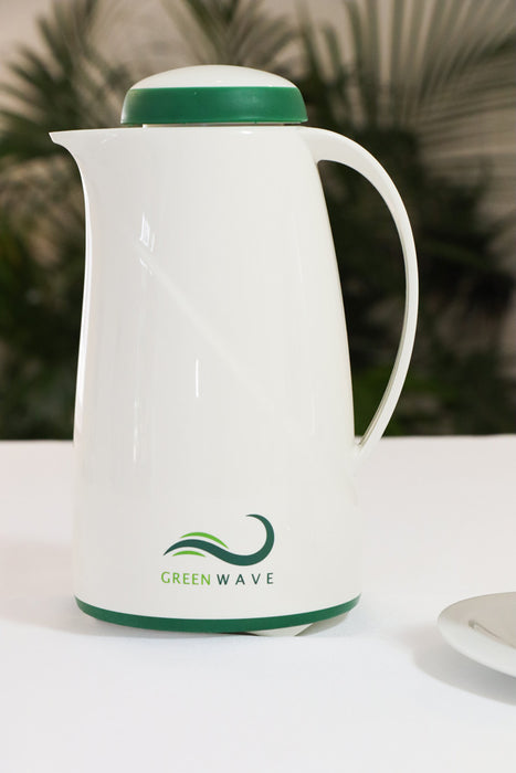 GREEN WAVE Isolierkanne 1,0 l - Weiß