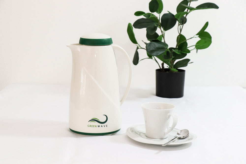 GREEN WAVE Isolierkanne 1,0 l - Weiß