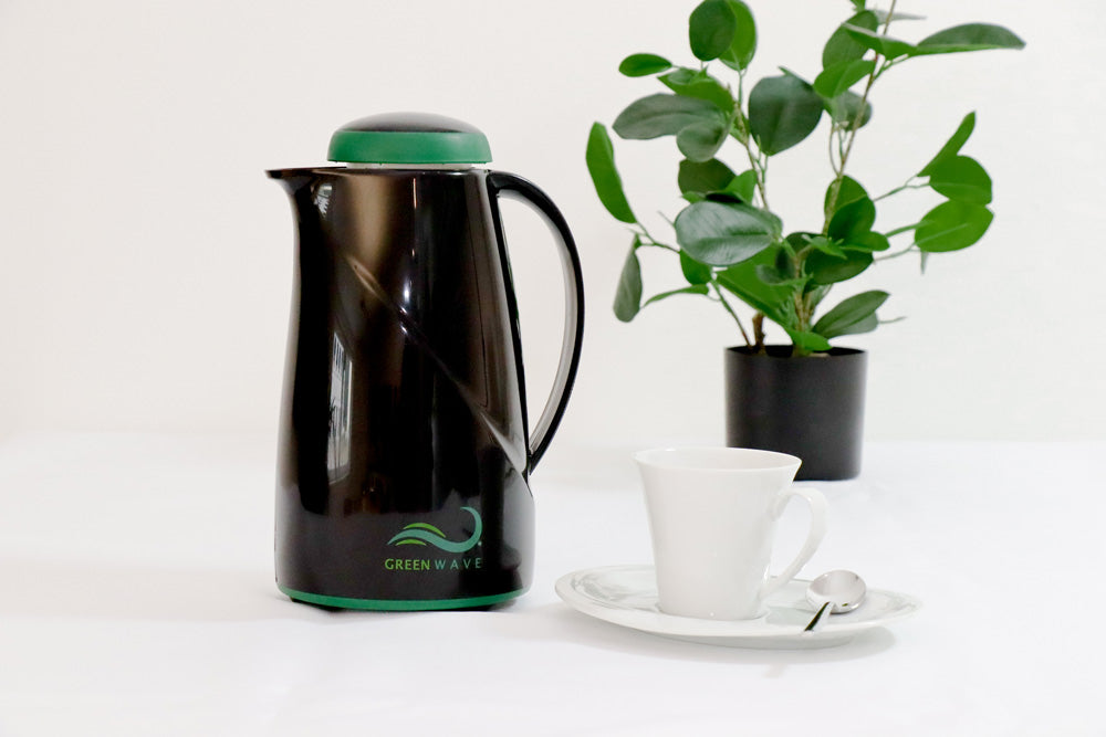 GREEN WAVE Isolierkanne 1,0 l - Schwarz