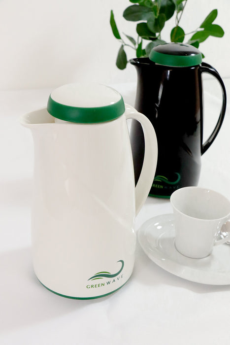 GREEN WAVE Isolierkanne 1,0 l - Weiß