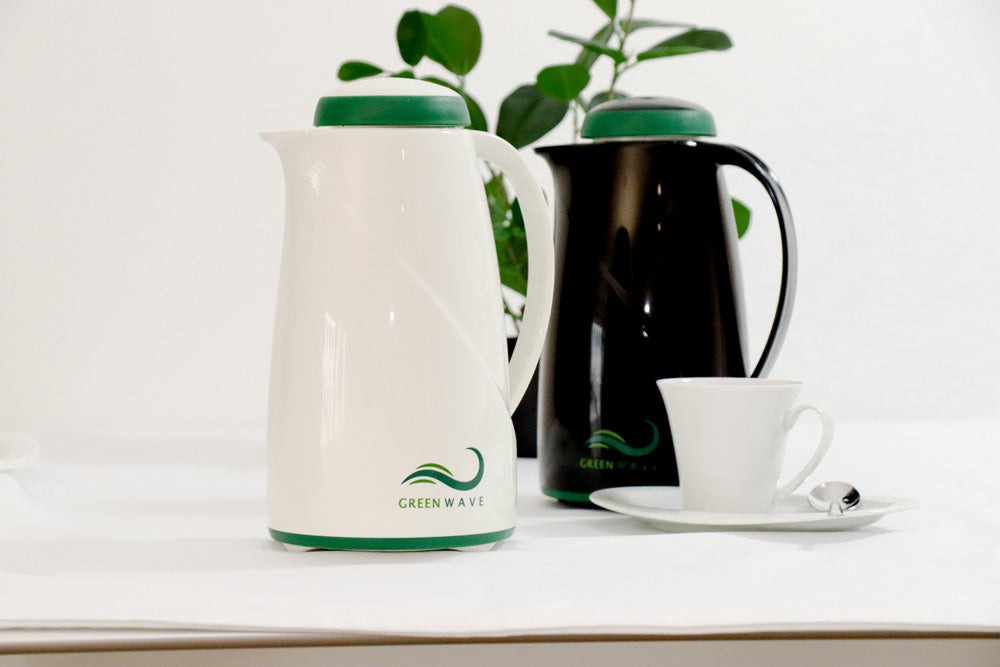 GREEN WAVE Isolierkanne 1,0 l - Weiß