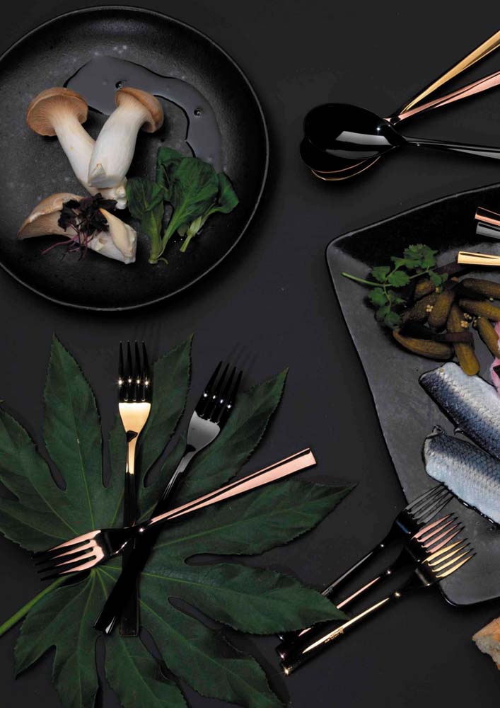 MONTEREY Pizza-/Steakmesser, massiv, 22,1 cm - gold glänzend (PVD)