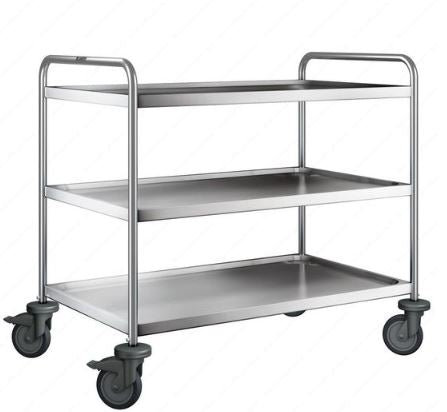 SW 10x6-3 Servierwagen 3-bordig (100 x 60 cm) - luftidentische Rollen