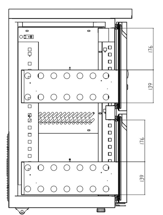 ECOLINE Barkühltisch 4 Schubladen - 280 l