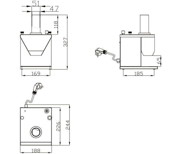ECOLINE Currywurst-Schneider - elektrisch
