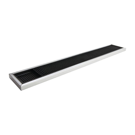 Barmatte mit Edelstahlrahmen - 60 x 10 x 1,2 cm